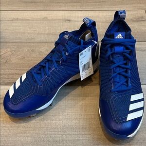 Adidas Boost Icon 3 Blue and White Baseball Cleats Men’s 9 NWT